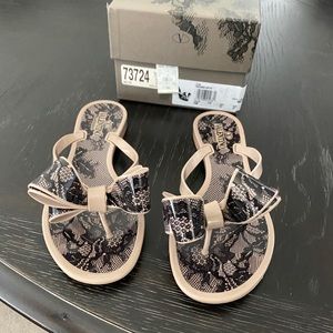 Valentino pvc bow flat sandal size 37